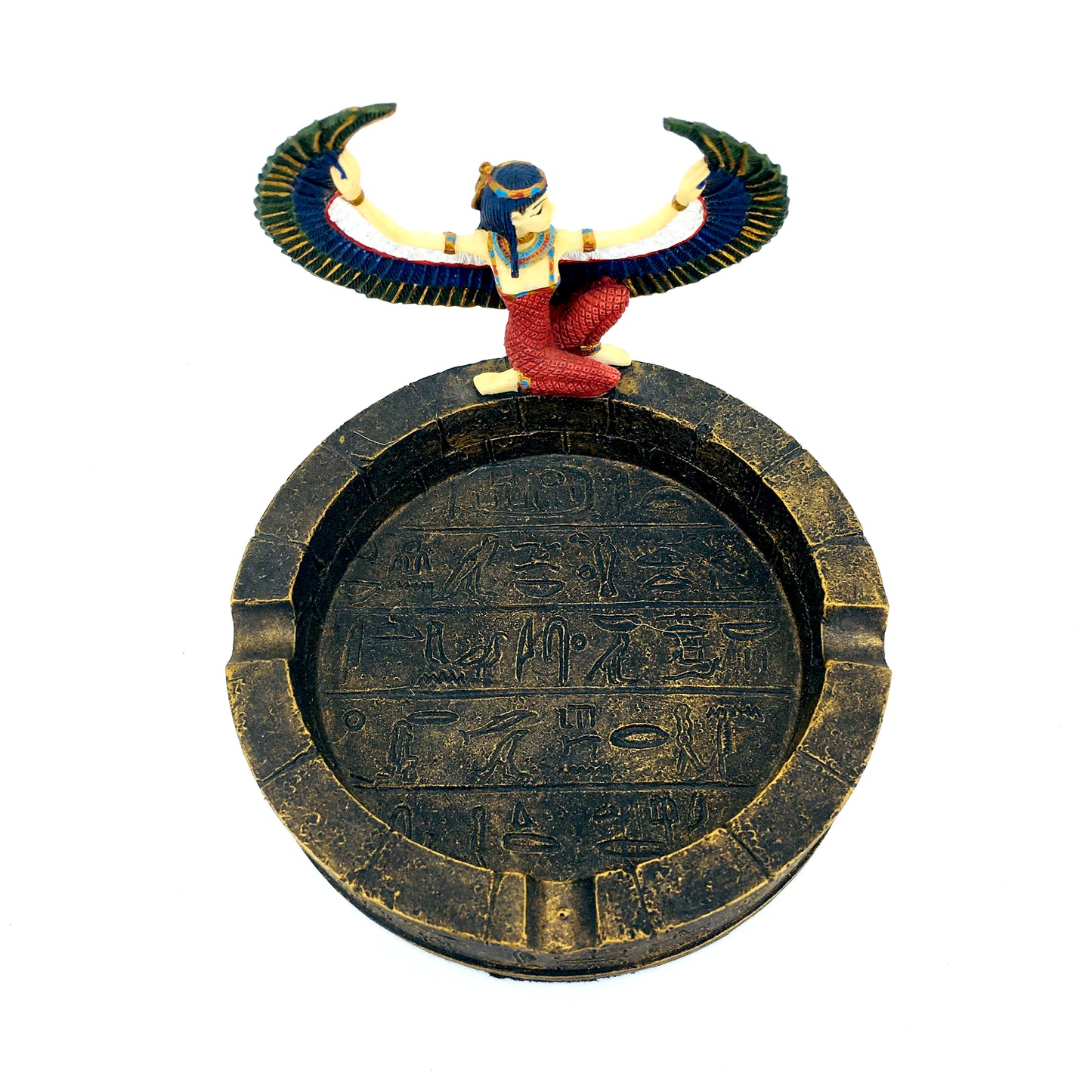 Antik Mısır Tanrıça Isis Figürlü Dekoratif Kül Tablası