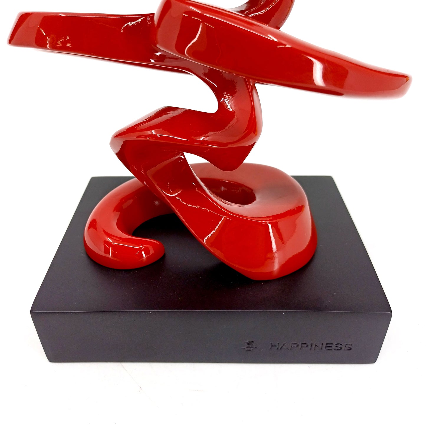 Çince Mutluluk Yazan Minimalist Soyut Biblo