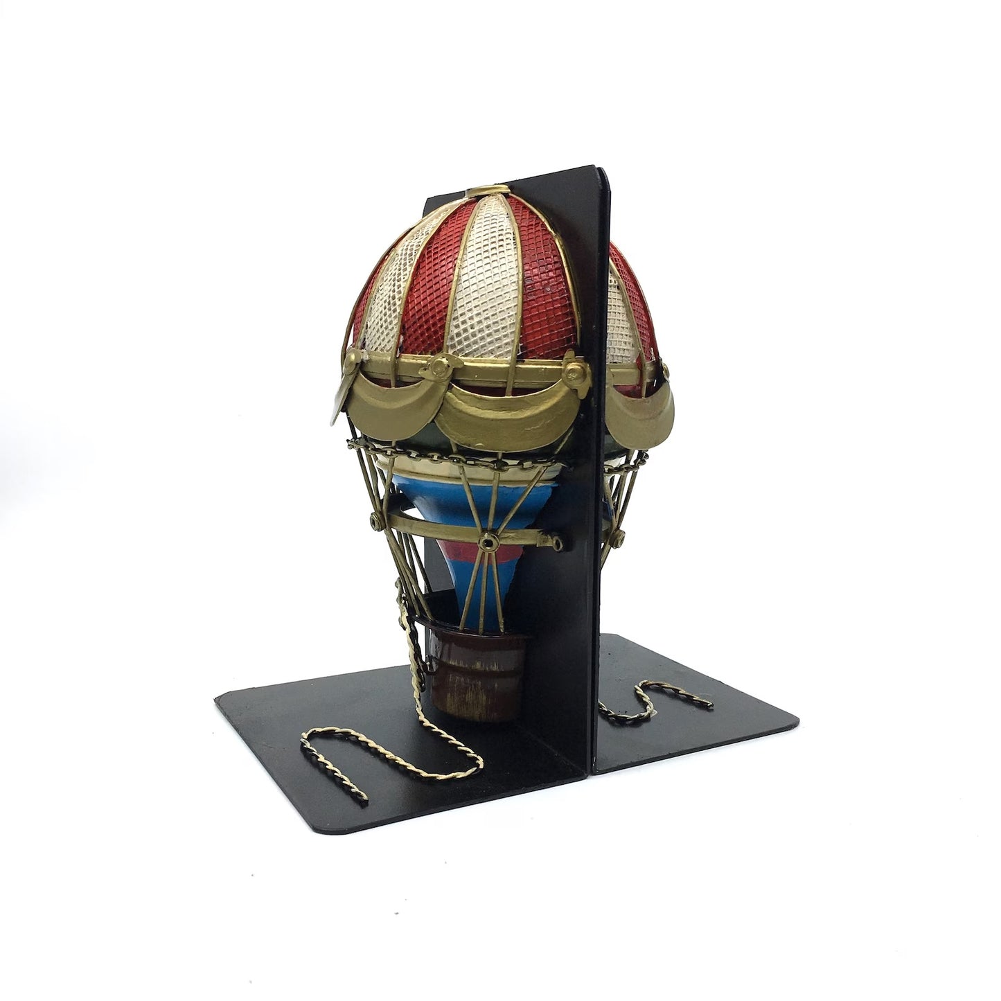Decorative Book Holder with Hot Air Balloon Figure