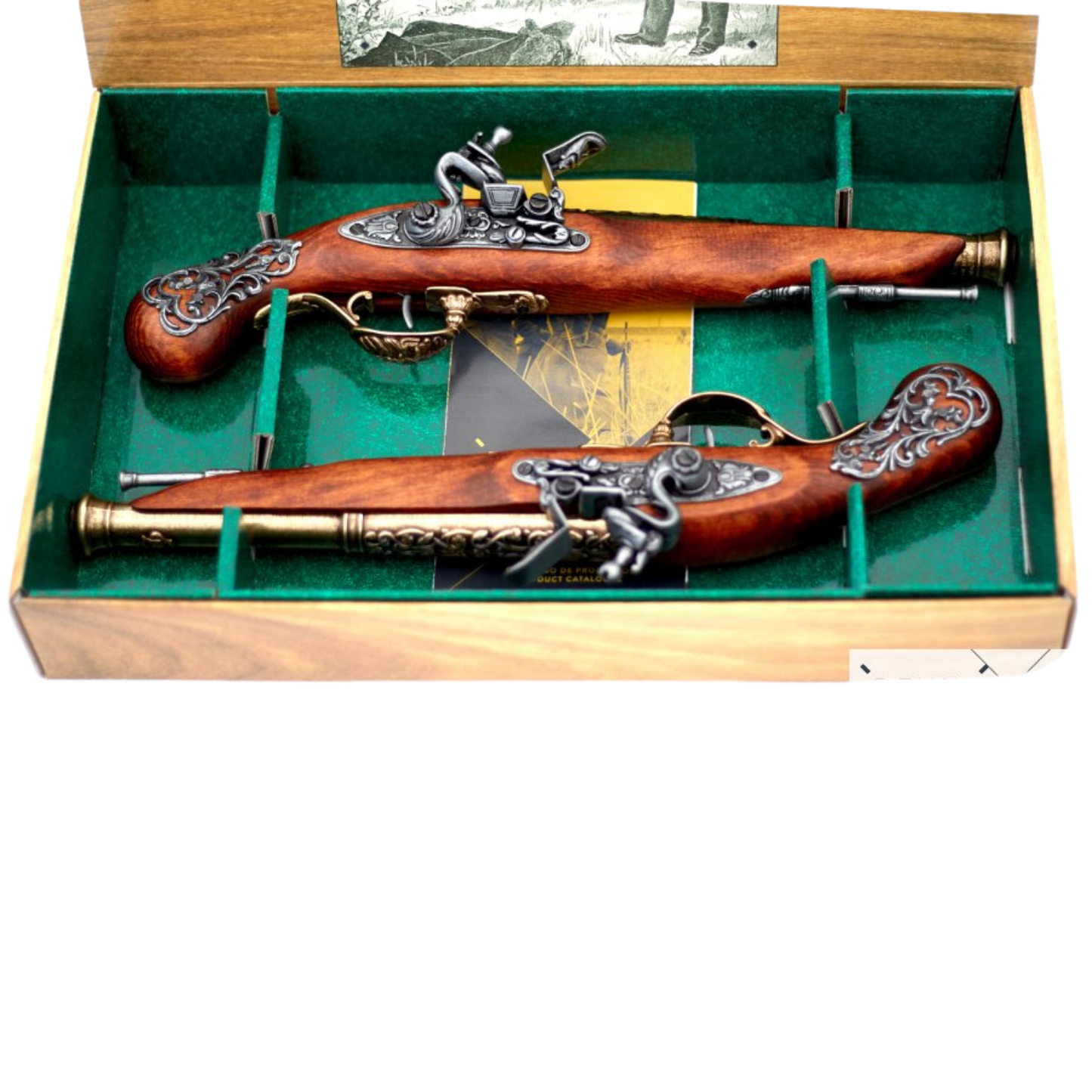 18. Yüzyıl Koleksiyonluk Çift Düello Tabancası Replika