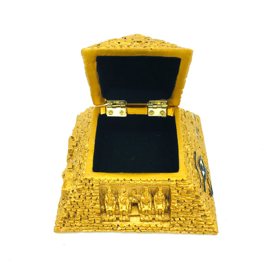 Horus'un Gözü Mısır Piramidi Şeklinde Gold Mücevher Kutusu