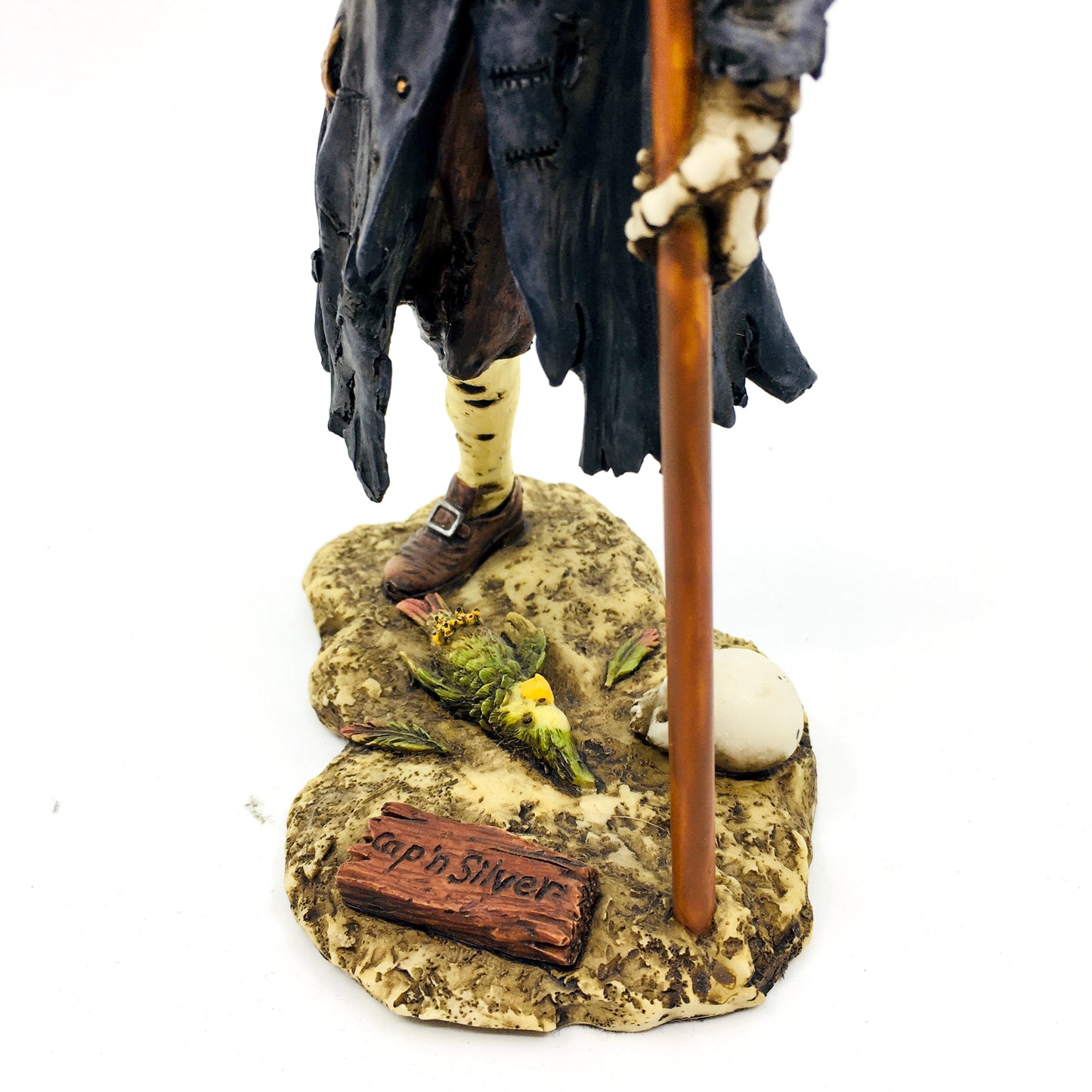 Skeleton Pirate John Silver Colored Decorative Figurine
