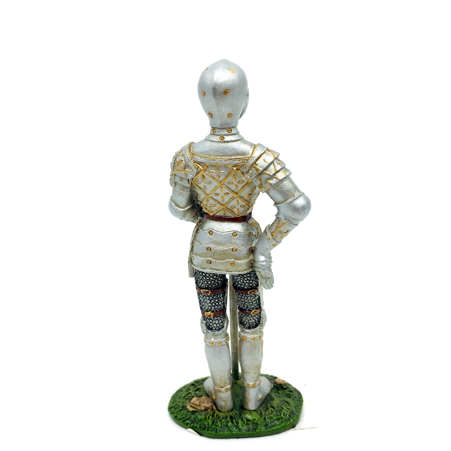 Orta Çağ Tam Zırhlı Kılıçlı Şövalye Kurşun Asker Figürü