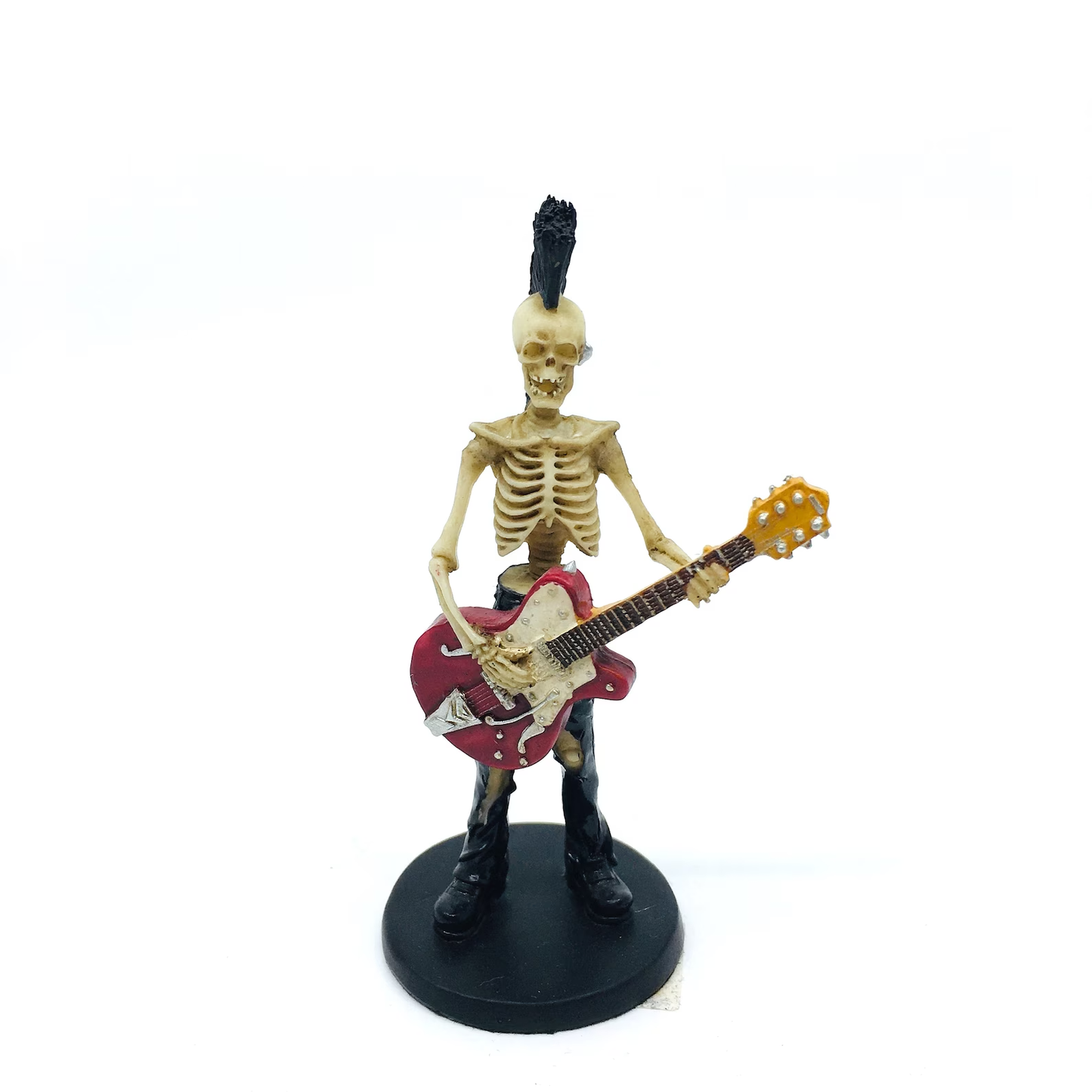 Punk Fun Guitarist Skeleton Figurine