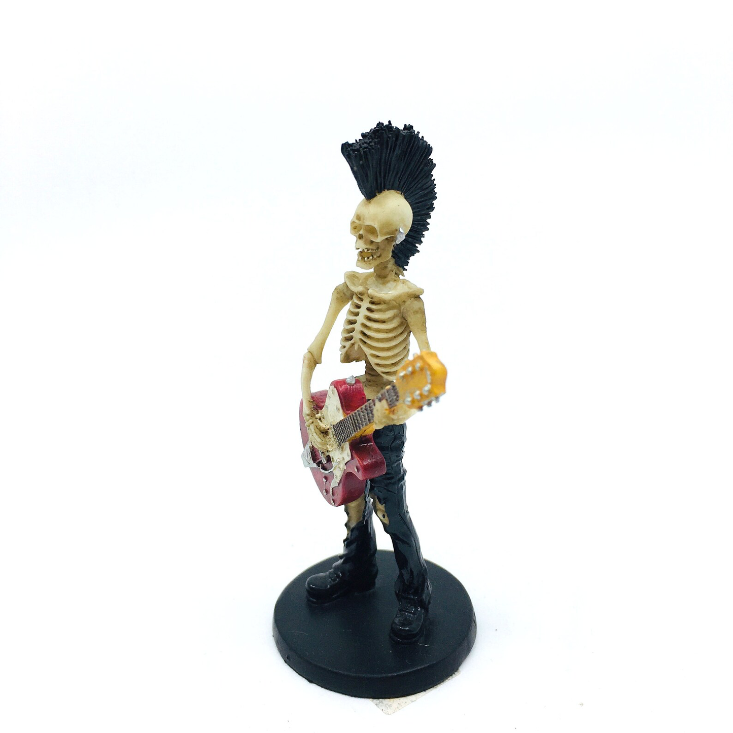 Punk Fun Guitarist Skeleton Figurine