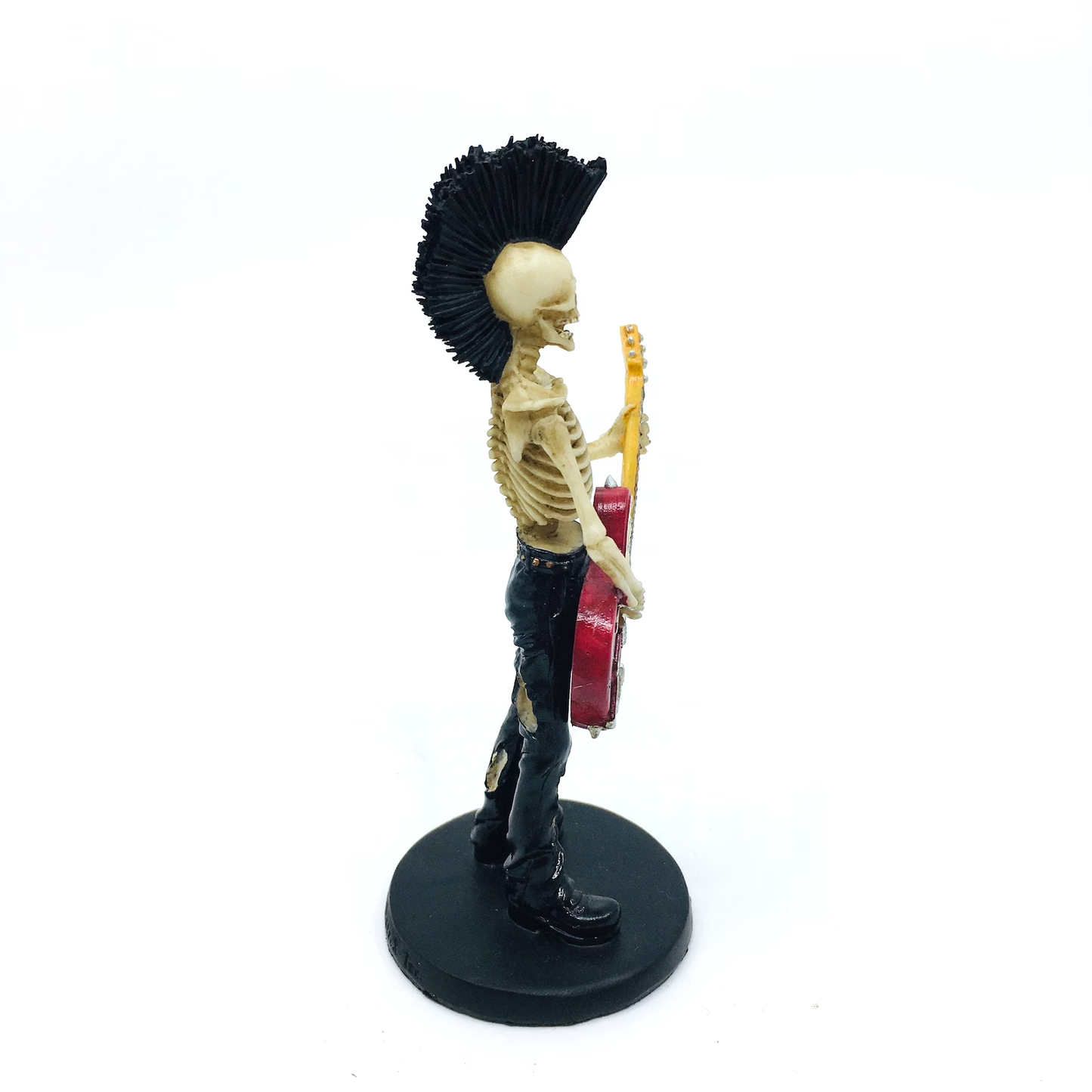 Punk Fun Guitarist Skeleton Figurine