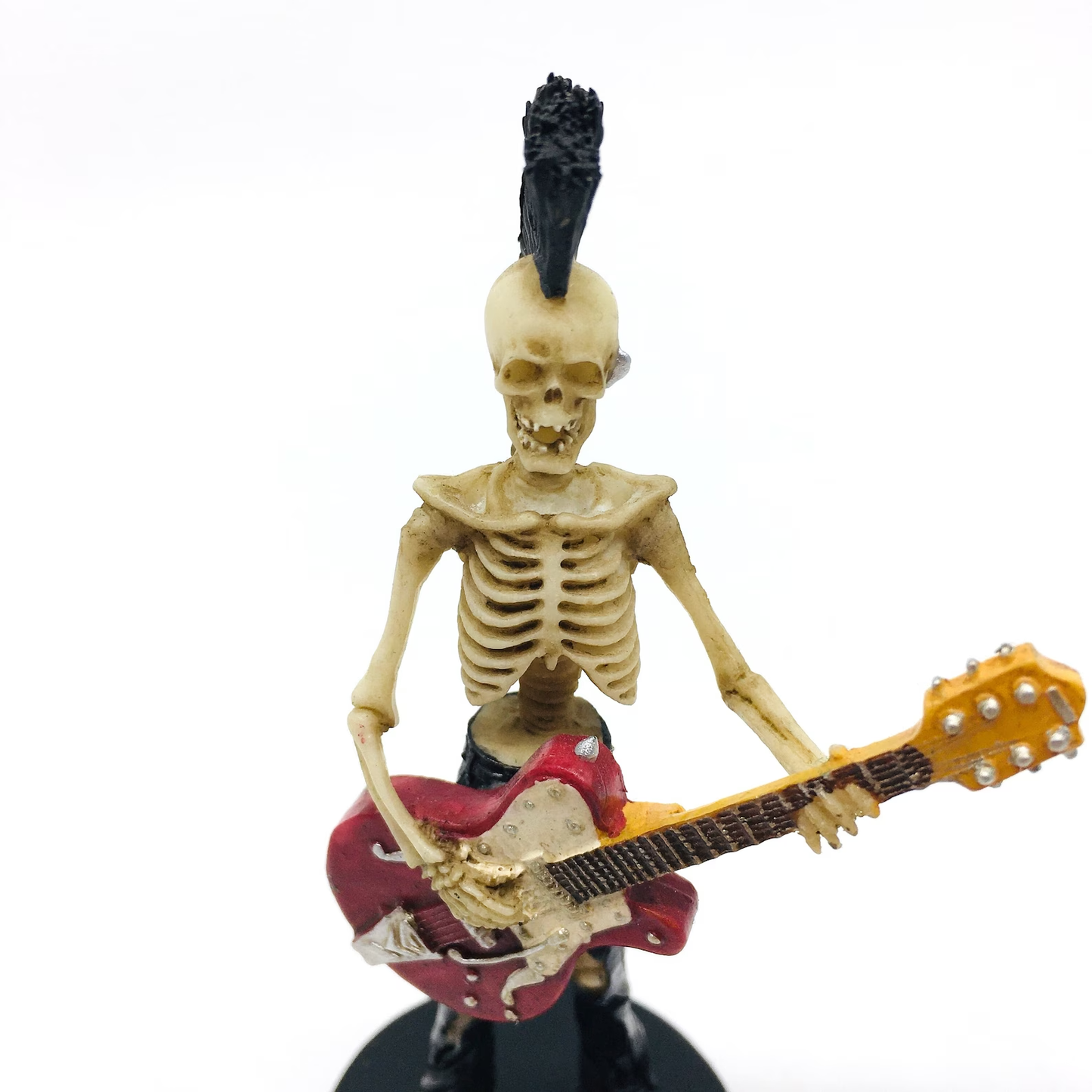 Punk Fun Guitarist Skeleton Figurine