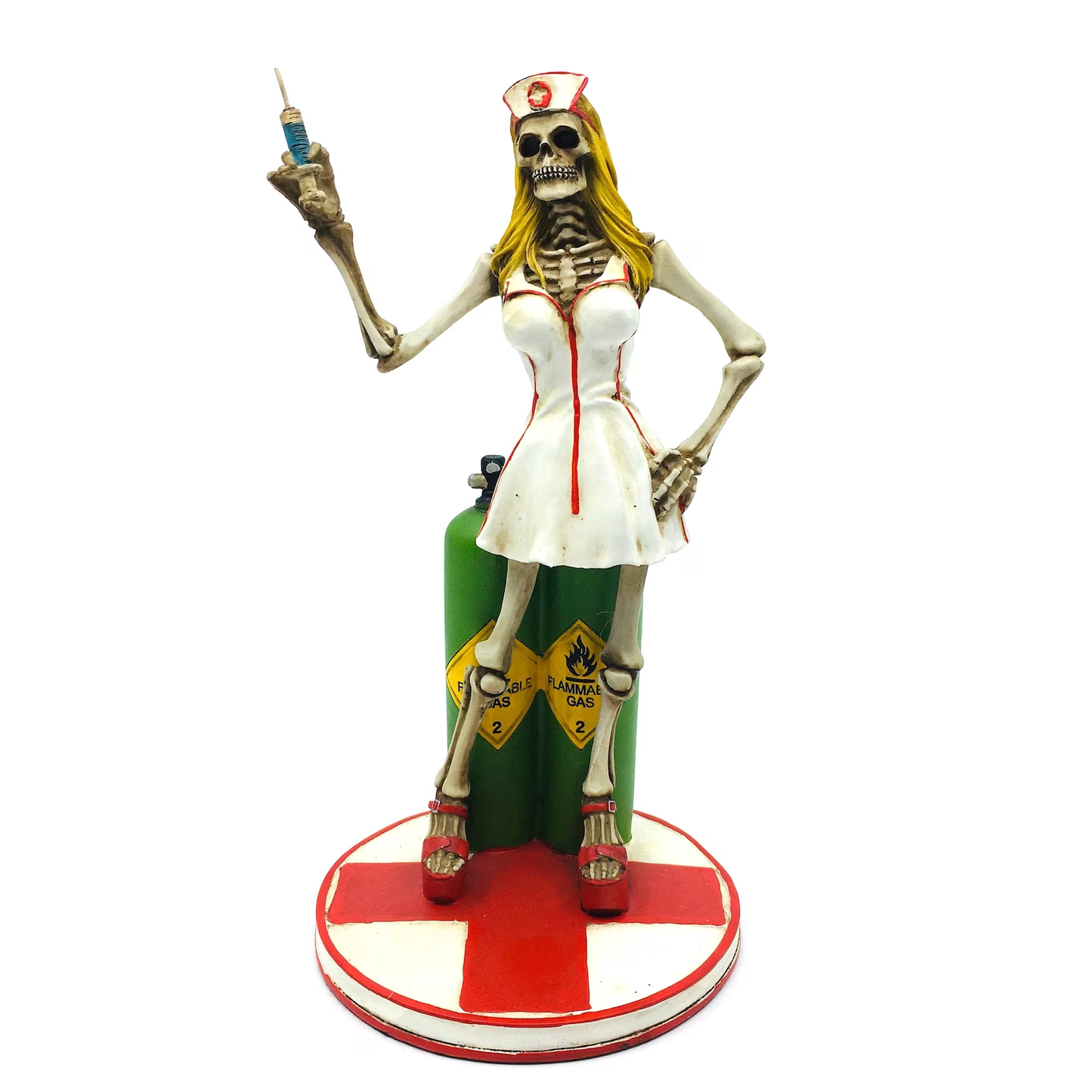 Blonde Skeleton Nurse Figurine