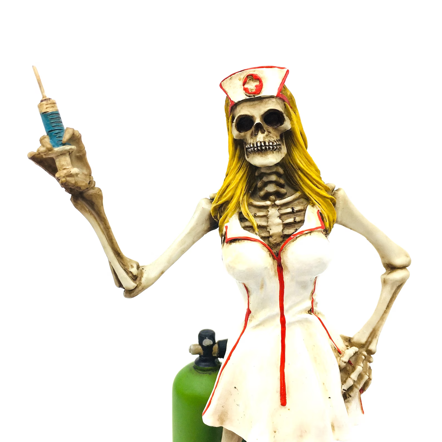 Blonde Skeleton Nurse Figurine
