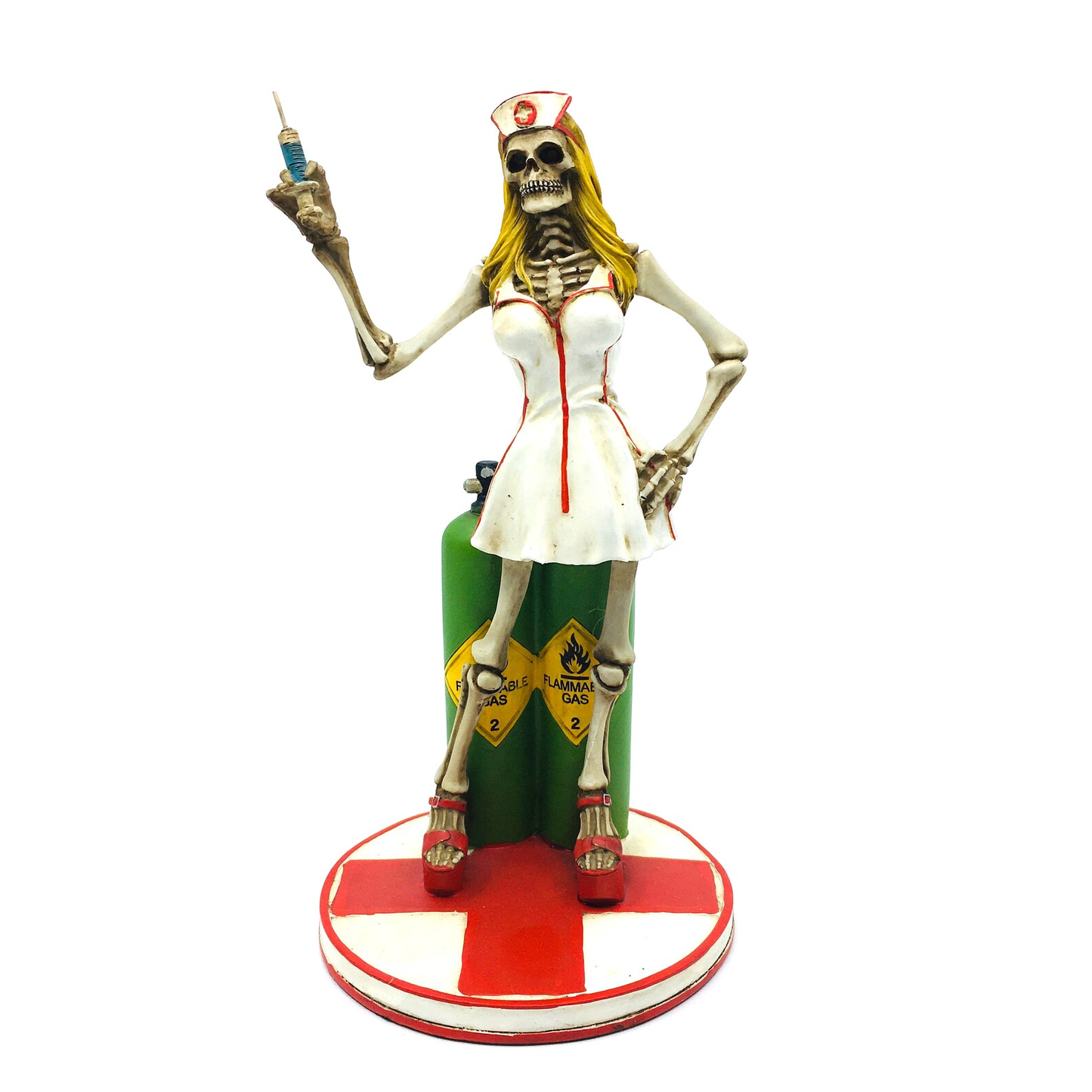 Blonde Skeleton Nurse Figurine