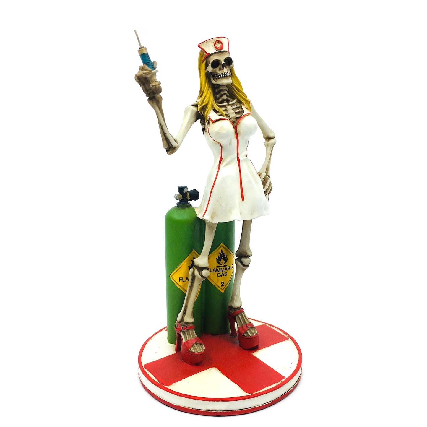 Blonde Skeleton Nurse Figurine