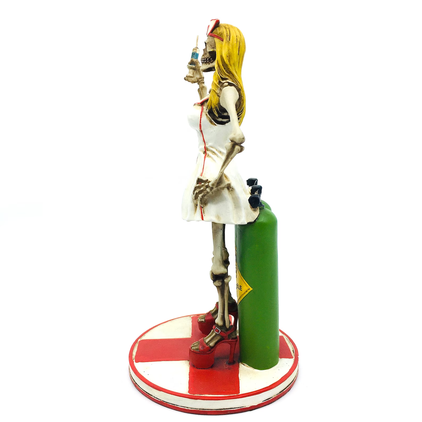 Blonde Skeleton Nurse Figurine
