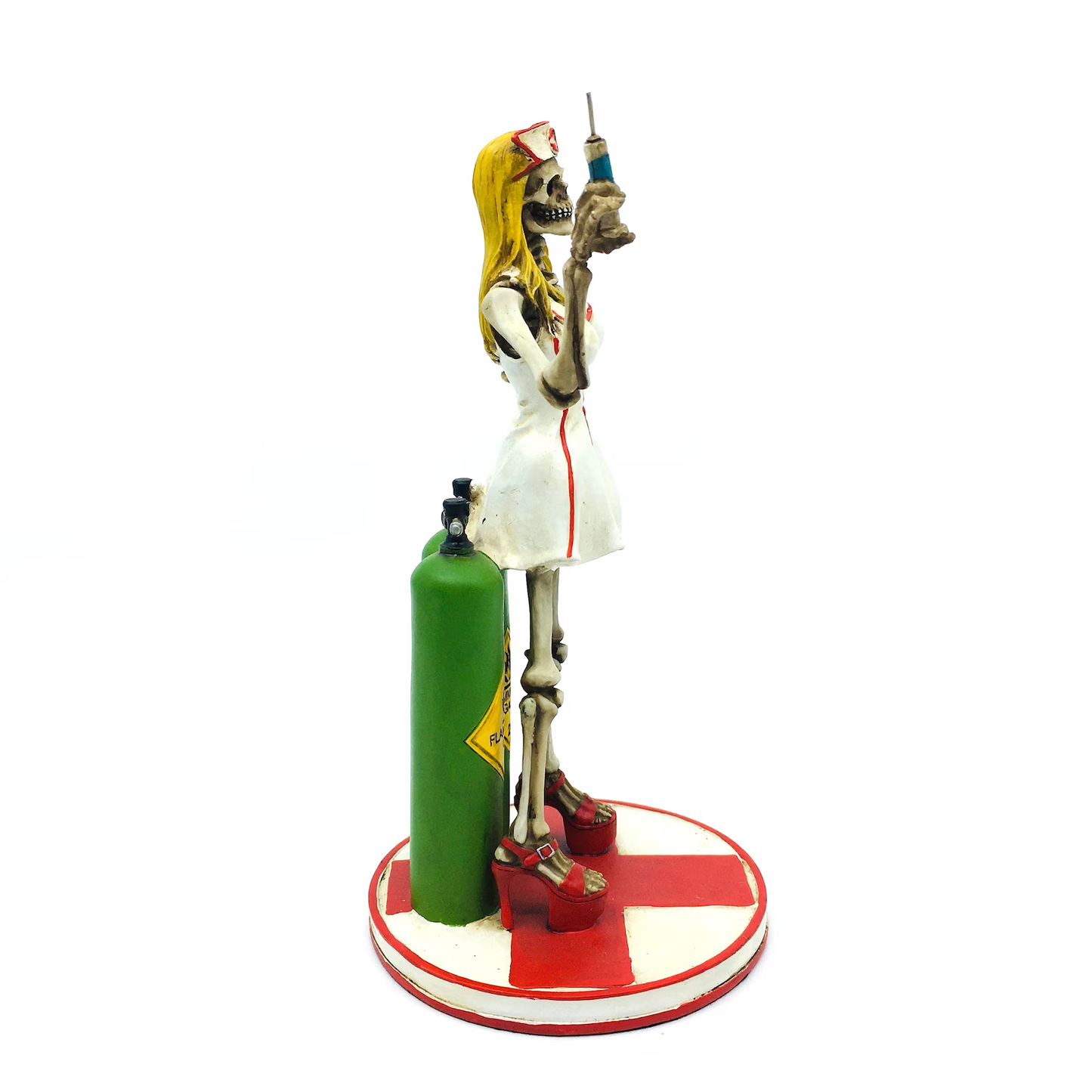 Blonde Skeleton Nurse Figurine