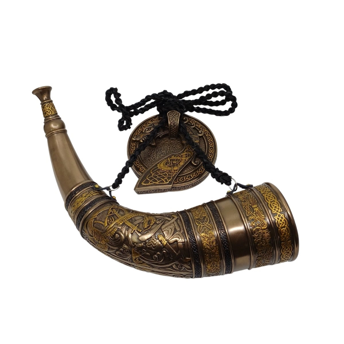 Sigurd ve Fafnir Dekoratif Boynuz Viking Kornası