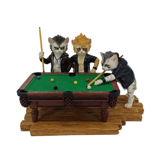 Bilardo Oynayan Punkçı Kediler Biblo