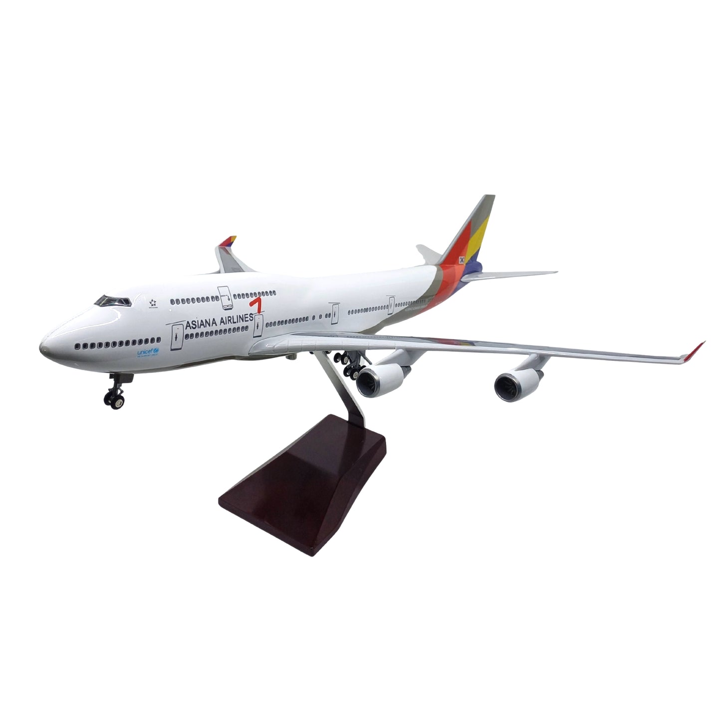 Boeing 747-400 Asiana Airlines Model Maket Uçak 1/160 Ölçekli (47 cm)