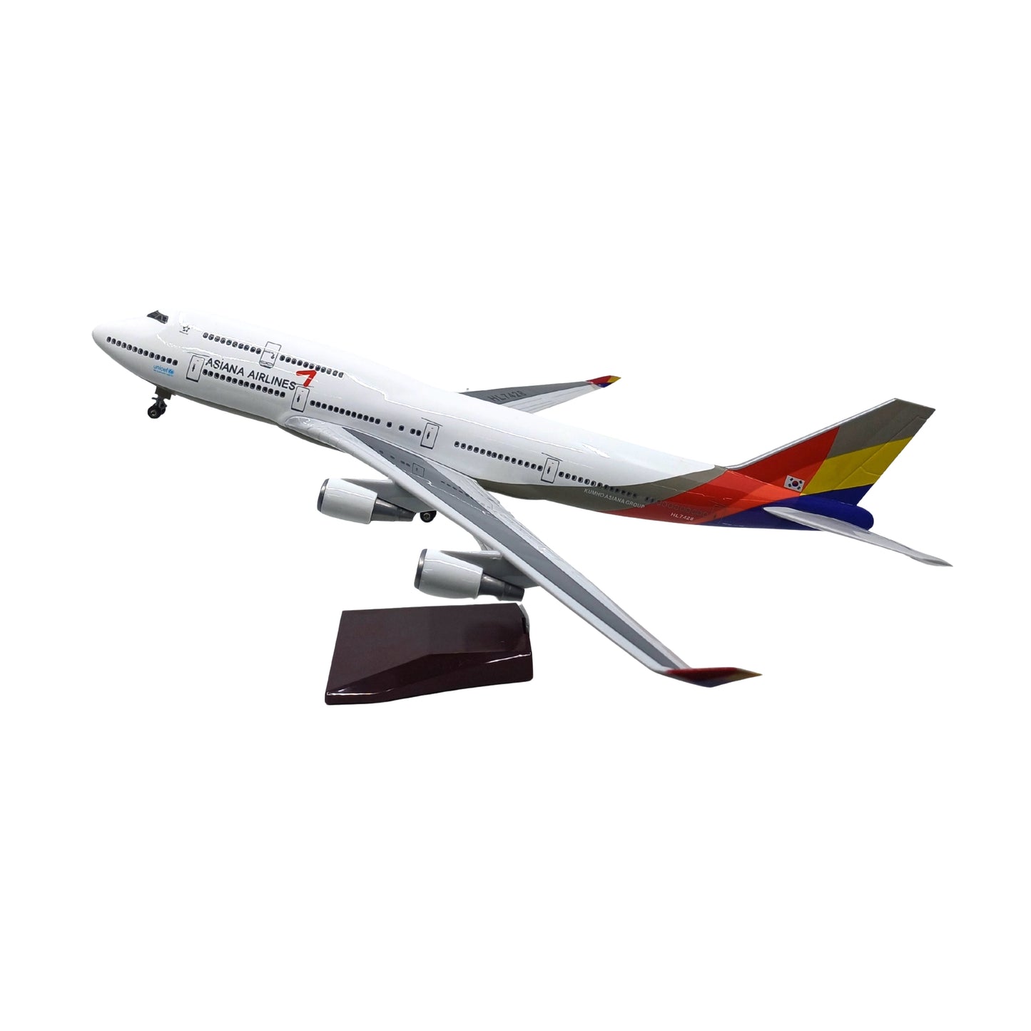 Boeing 747-400 Asiana Airlines Model Maket Uçak 1/160 Ölçekli (47 cm)