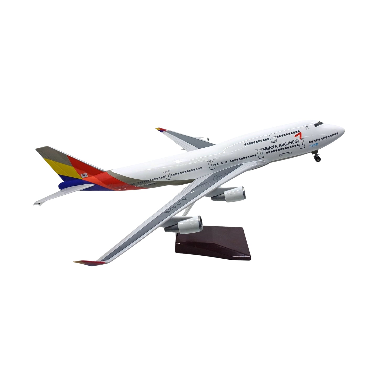 Boeing 747-400 Asiana Airlines Model Maket Uçak 1/160 Ölçekli (47 cm)