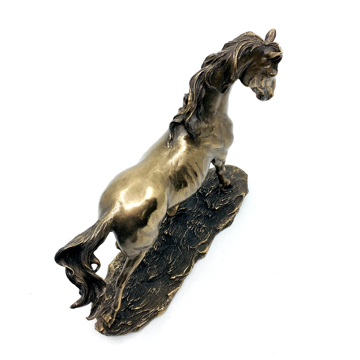 Bronz Kaplama Dekoratif Masaüstü At Biblosu