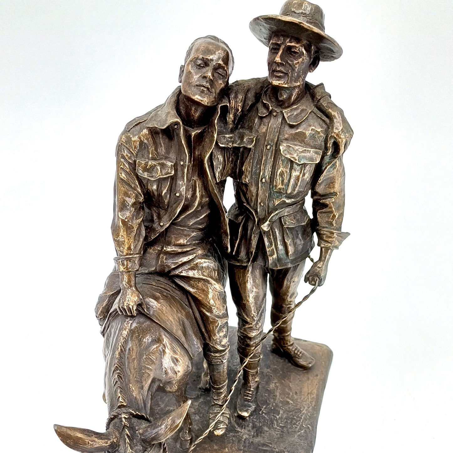 Çanakkale Savaşı Yardım Meleği ve Yaralı Asker Dekoratif Biblo