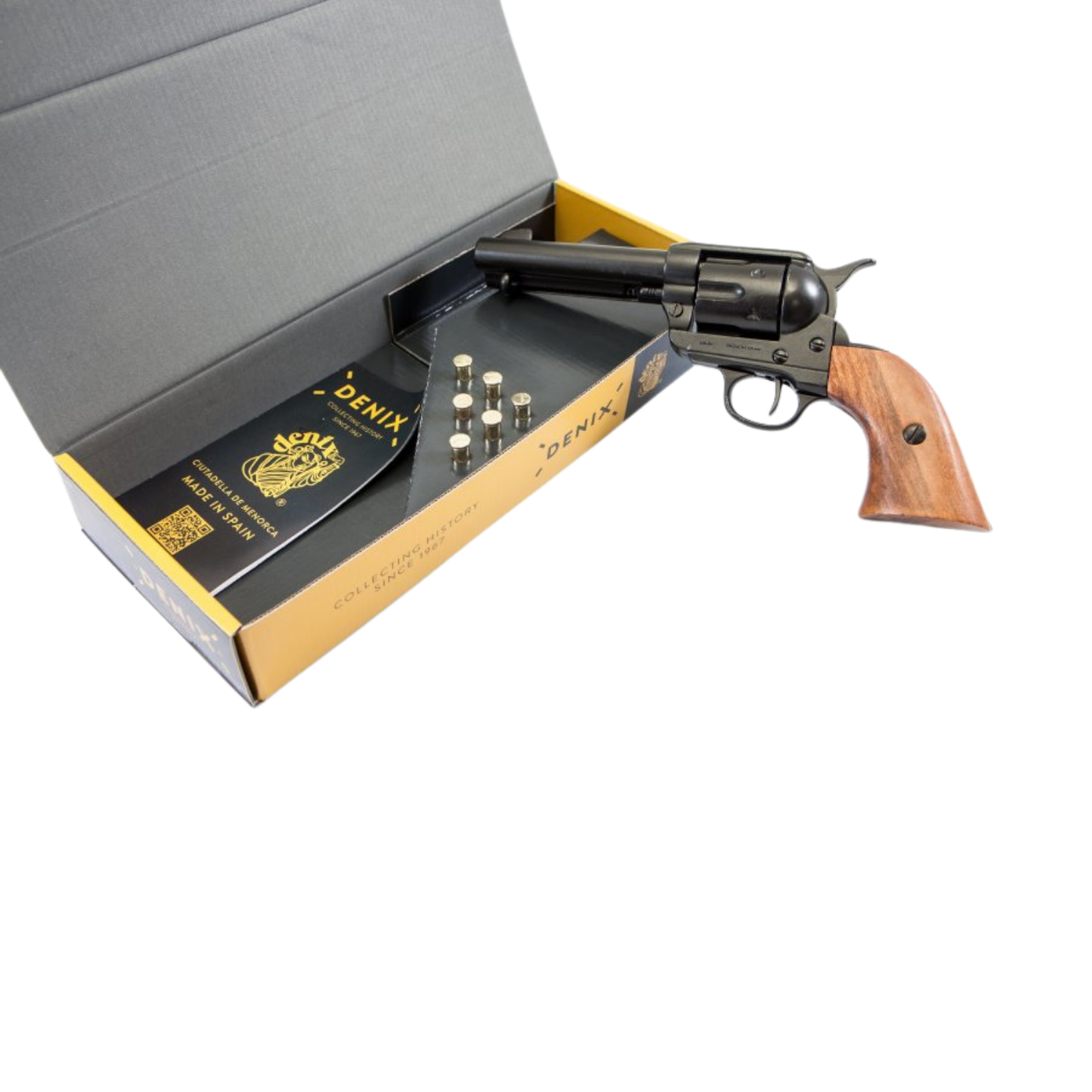 Denix 1873 Peacemaker Koleksiyonluk Model Replika Revolver Tabanca ve 6 Kurşun