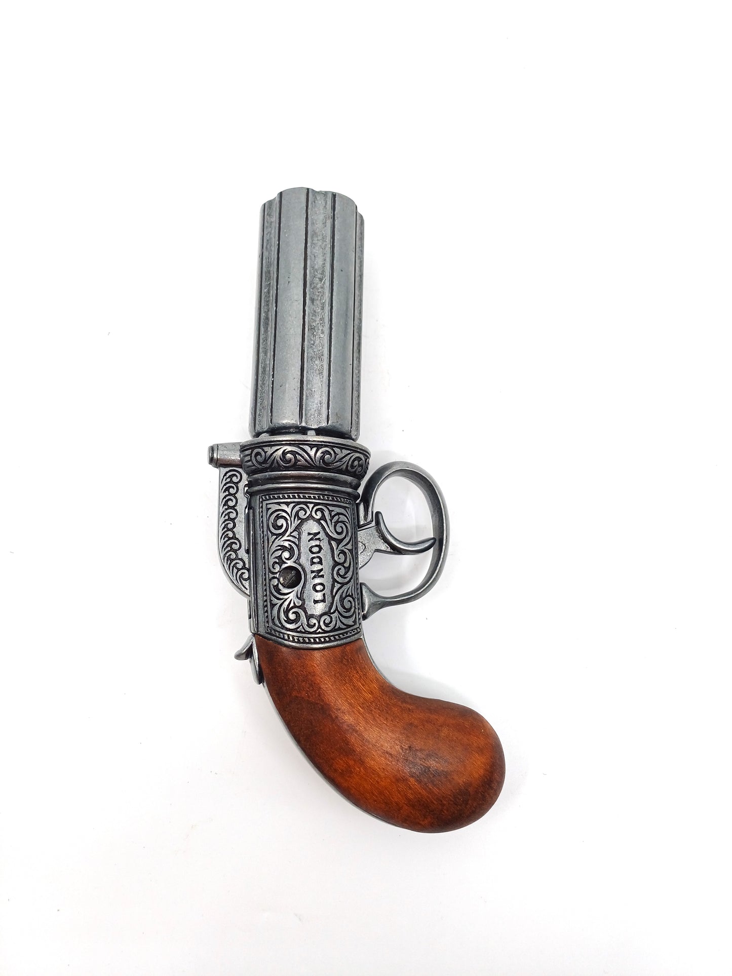 Denix 6 Namlulu Pepperbox Revolver Koleksiyonluk Model Tabanca – İngiltere 1840