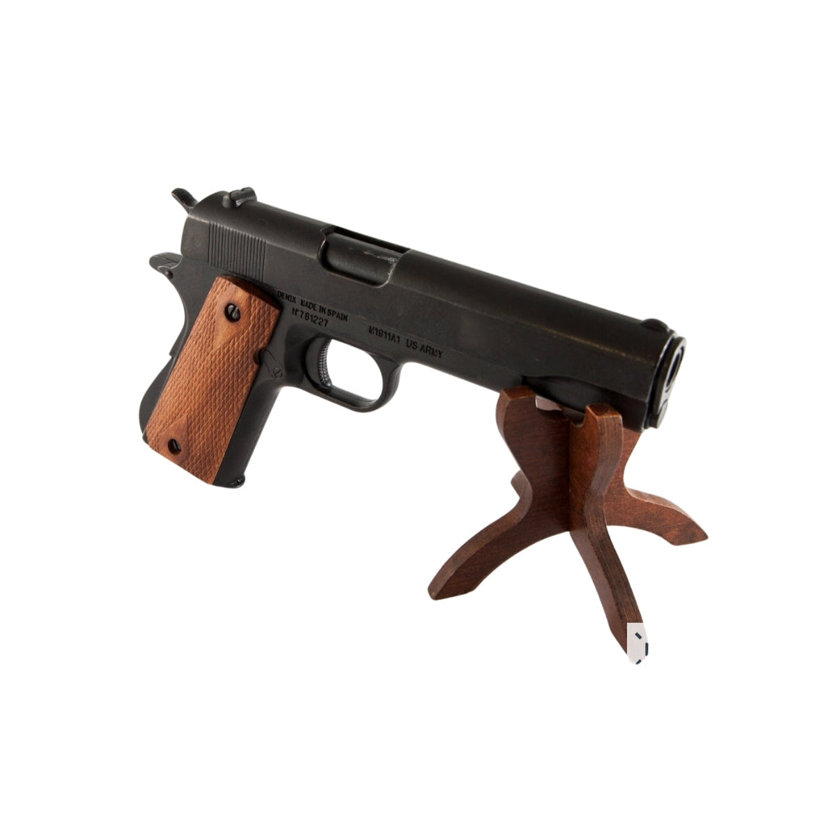Denix Colt M1911A1 Siyah Gravürlü Otomatik Tabanca Replikası – ABD 1911