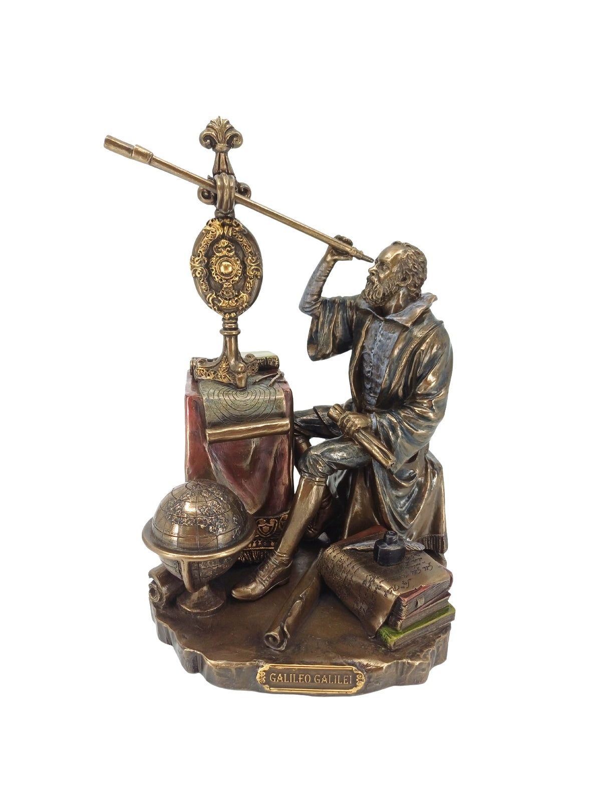 Galileo Galilei Biblo Heykel – 21 cm - Veronese Design