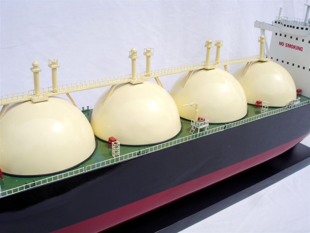 LNG Taşıyıcı Gaz Tankeri Ahşap Model Ticari Gemi - TK0020P