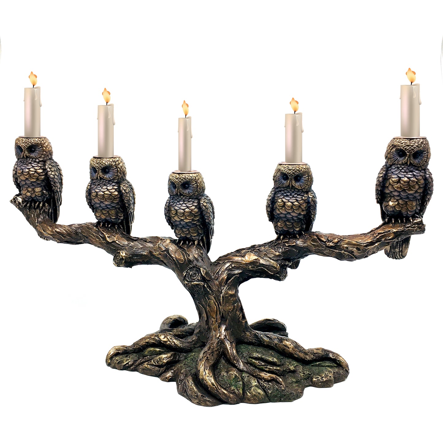 Five Owls on the Tree of Life Pentacle