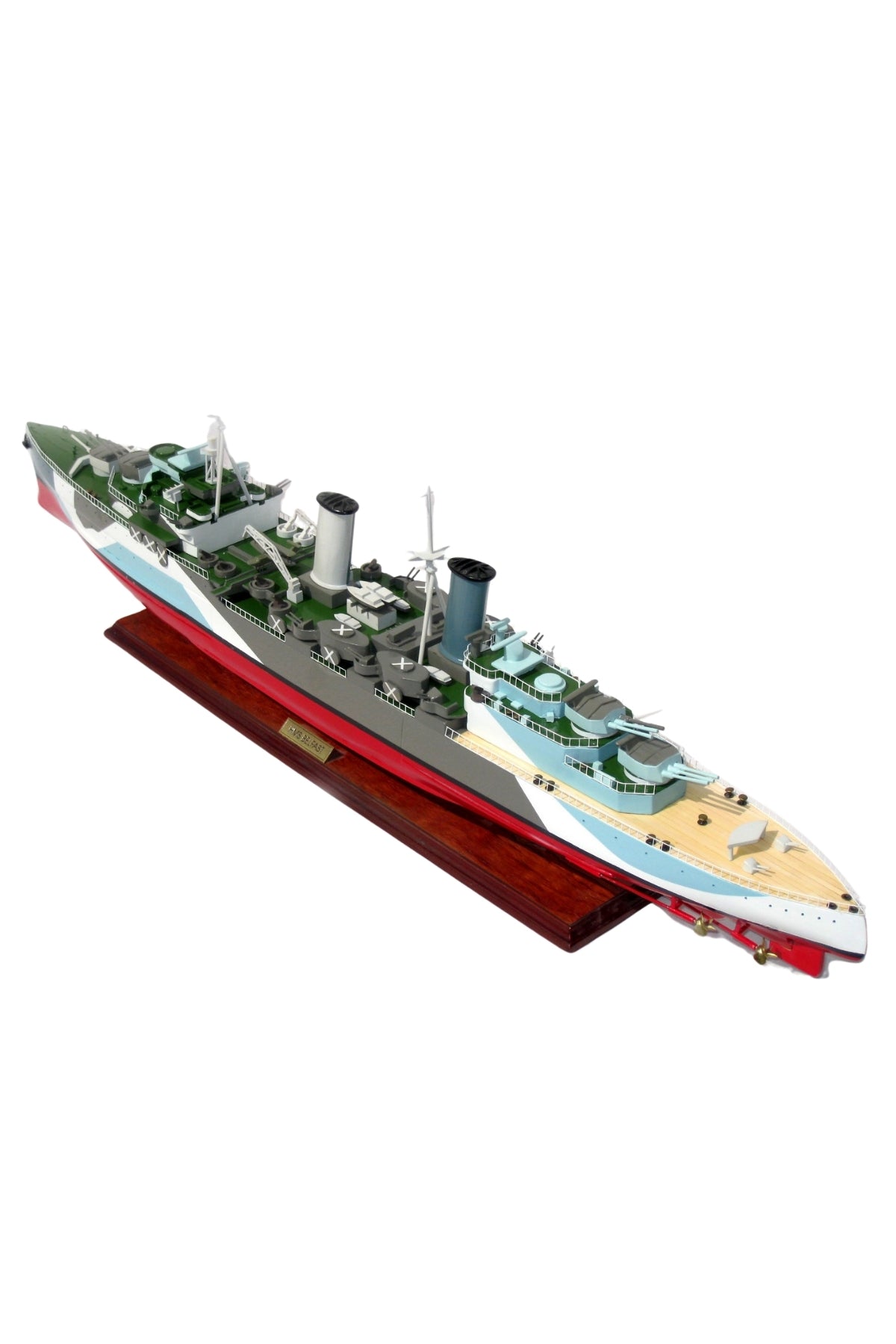 HMS Belfast Ahşap Model Savaş Gemisi - Gia Nhien