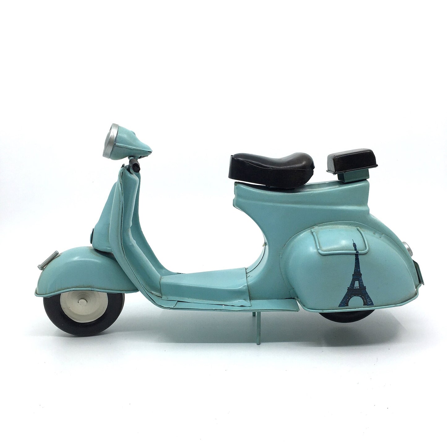 Klasik Mavi Dekoratif Eskitme Vespa Scooter Biblosu