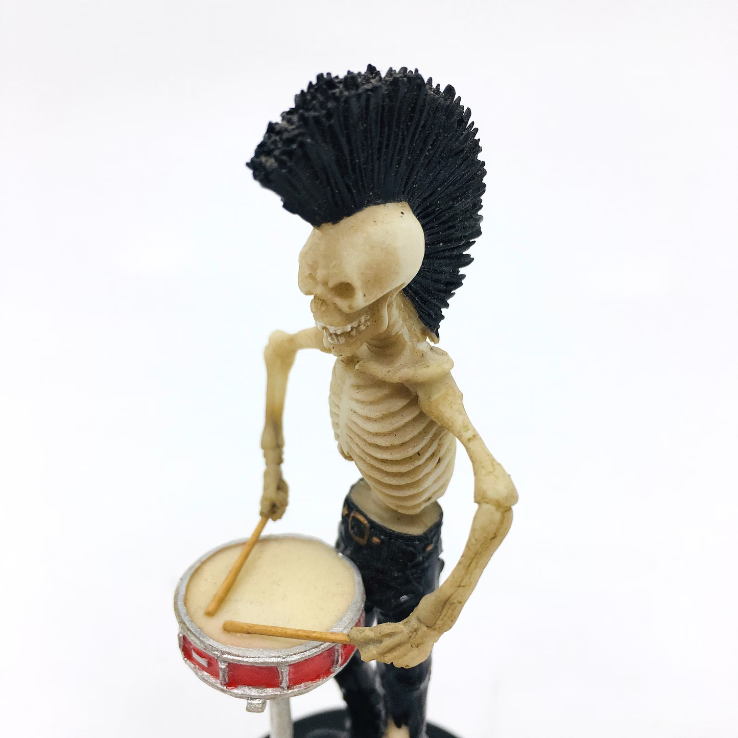 Punk Drummer Fun Skeleton Figurine