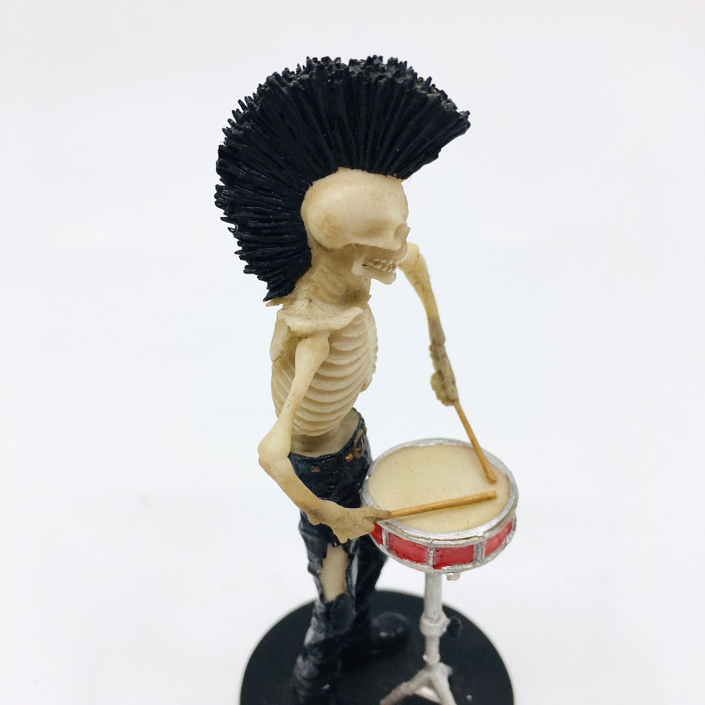 Punk Drummer Fun Skeleton Figurine