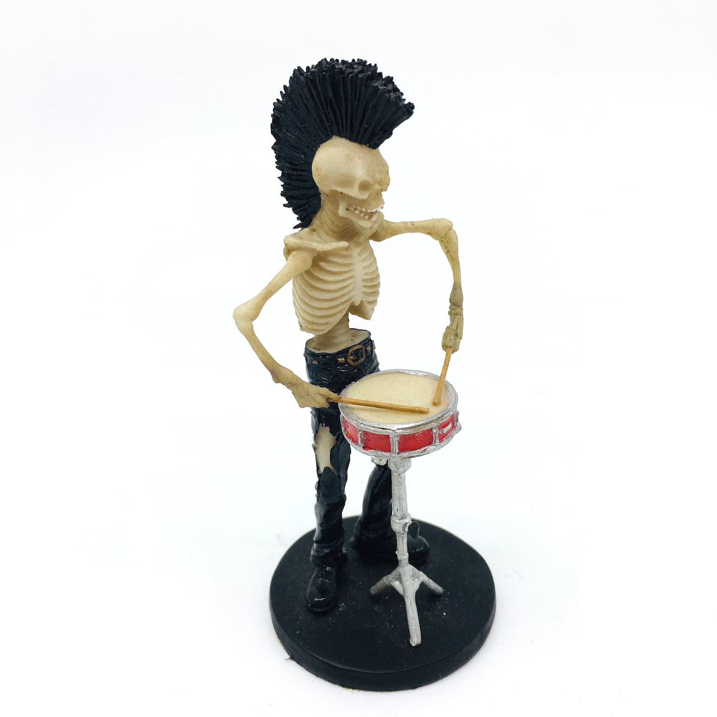 Punk Drummer Fun Skeleton Figurine