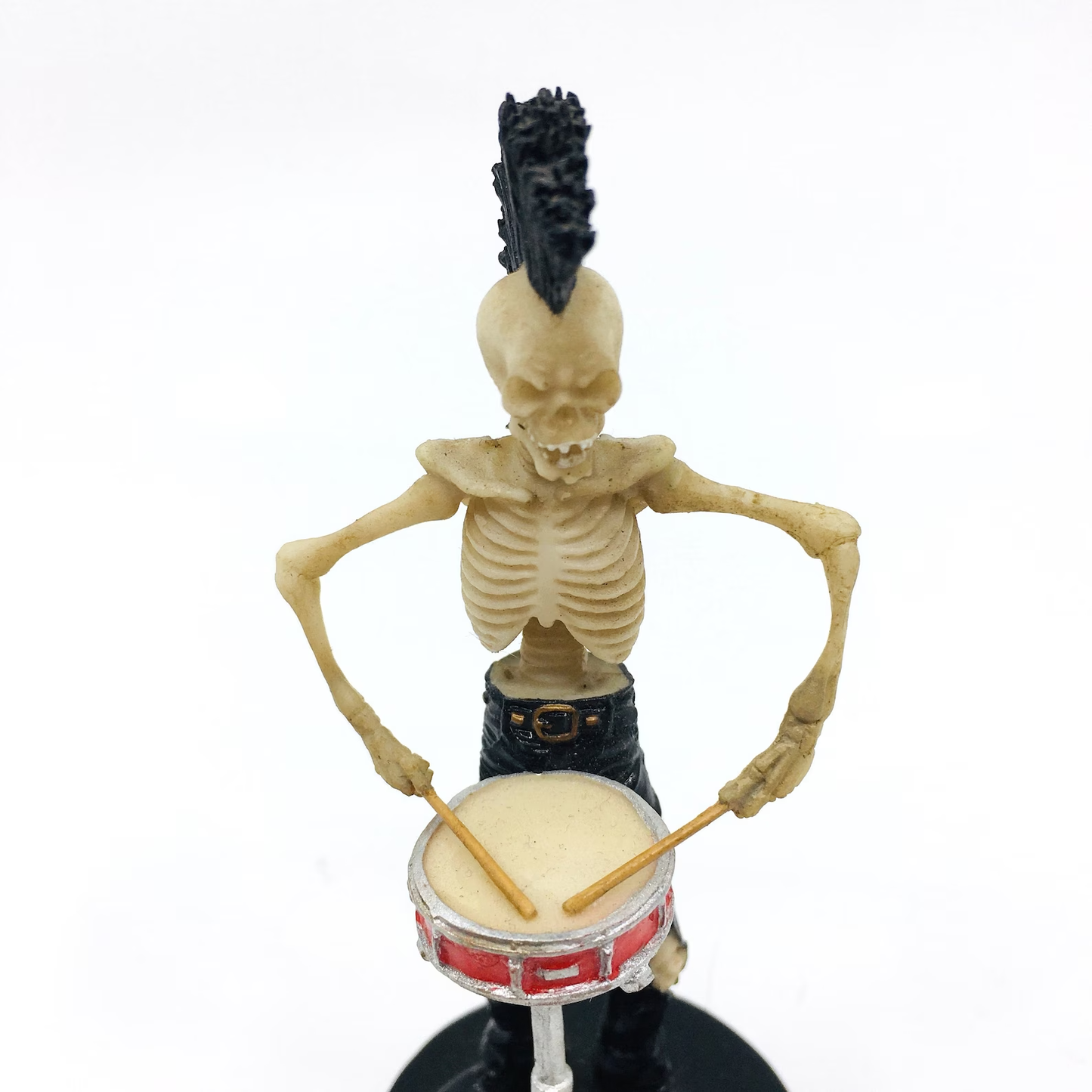 Punk Drummer Fun Skeleton Figurine