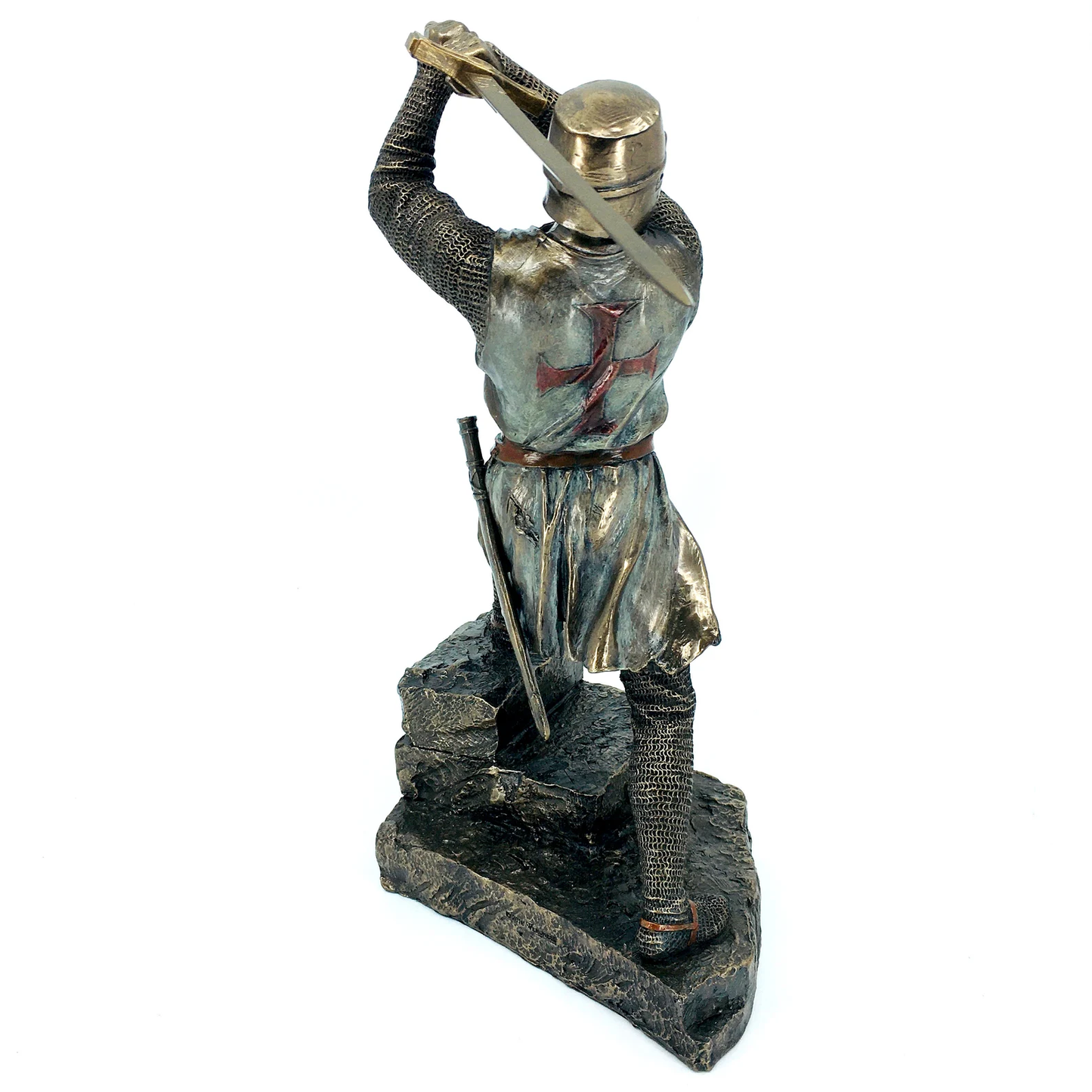 Medieval Templar Figurine Fighting with His Sword