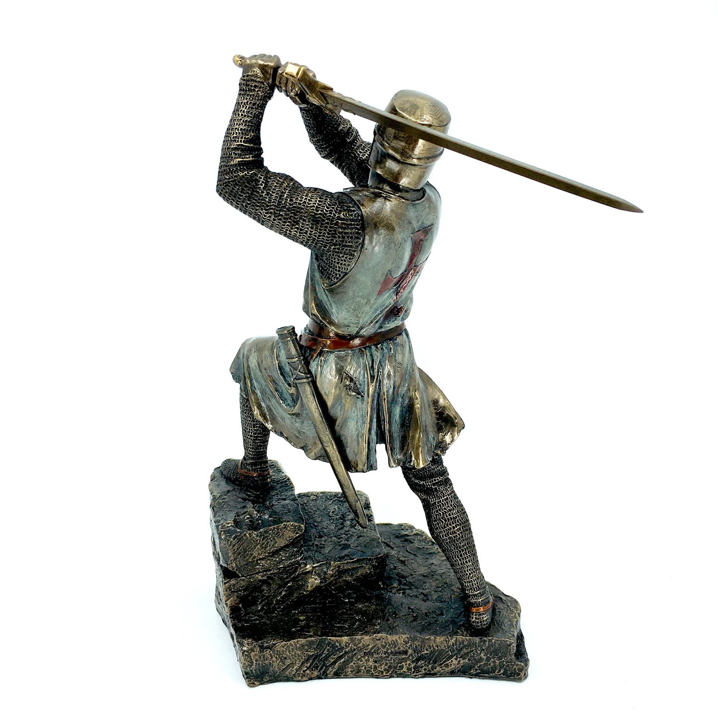 Medieval Templar Figurine Fighting with His Sword