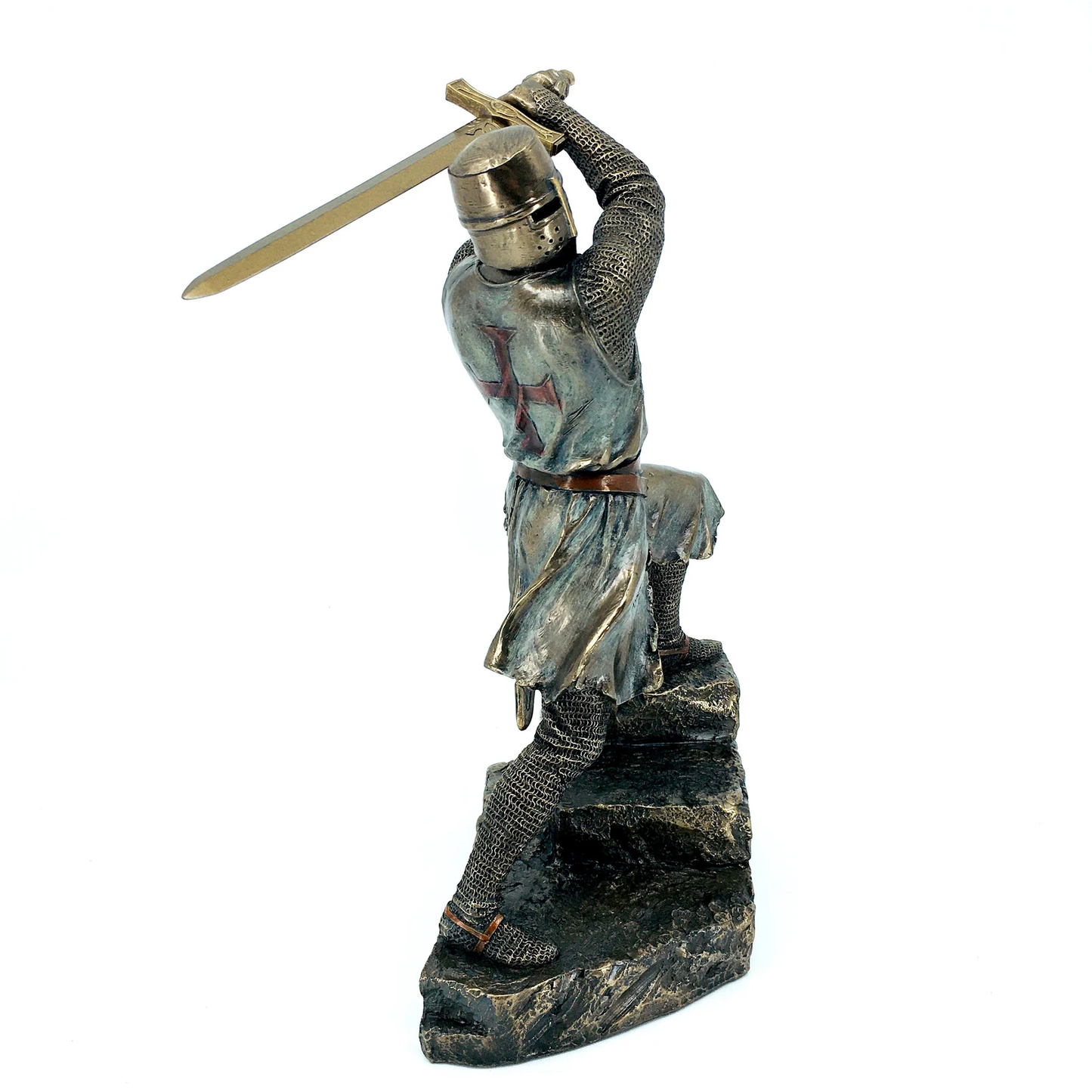 Medieval Templar Figurine Fighting with His Sword