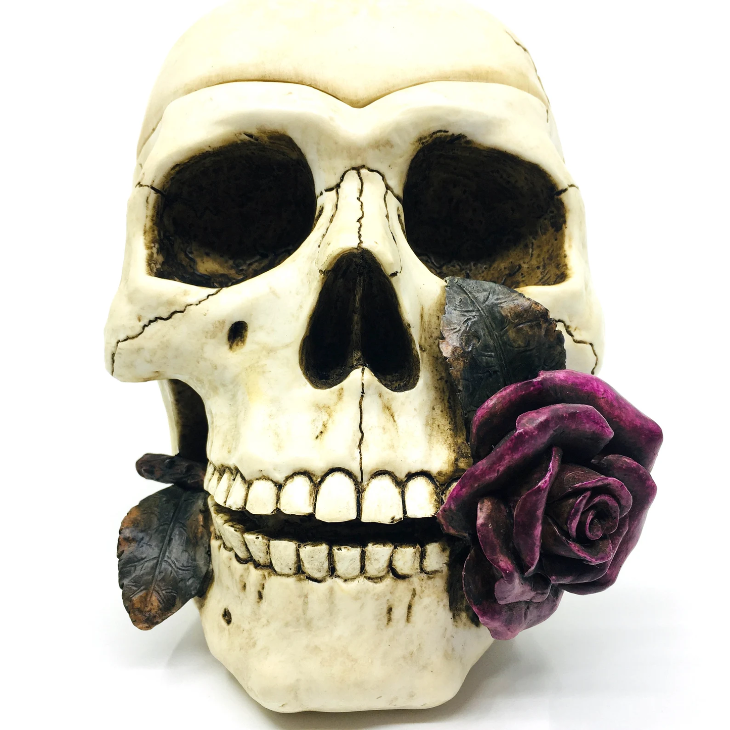 Skull Shaped Ashtray with Decorative Lid