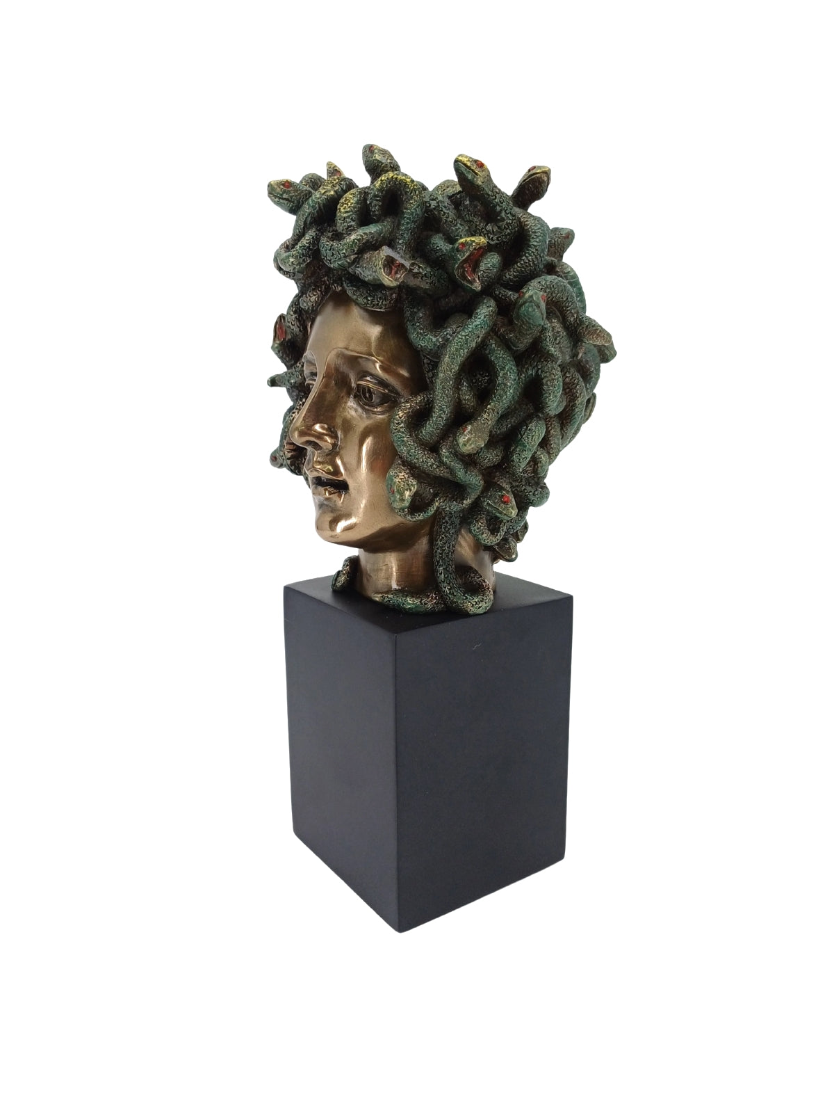 Siyah Kaideli Medusa Büstü Heykel – 21 cm Veronese Design Biblo
