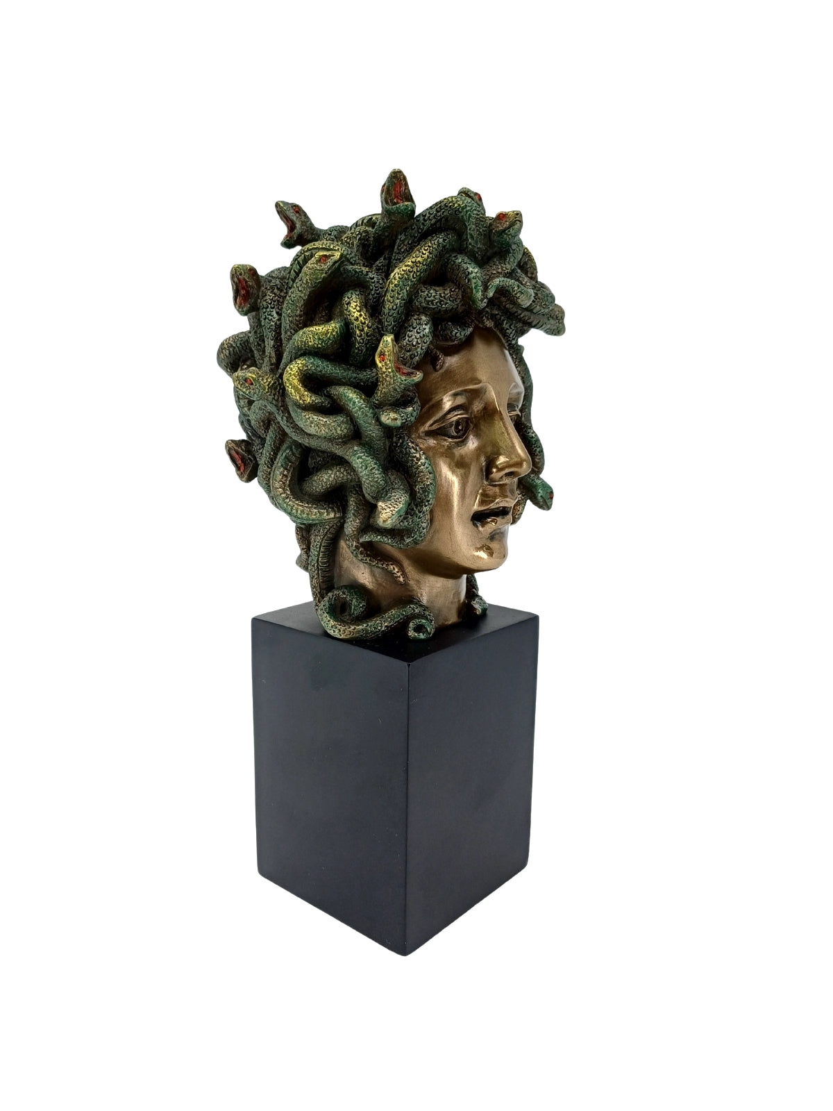 Siyah Kaideli Medusa Büstü Heykel – 21 cm Veronese Design Biblo