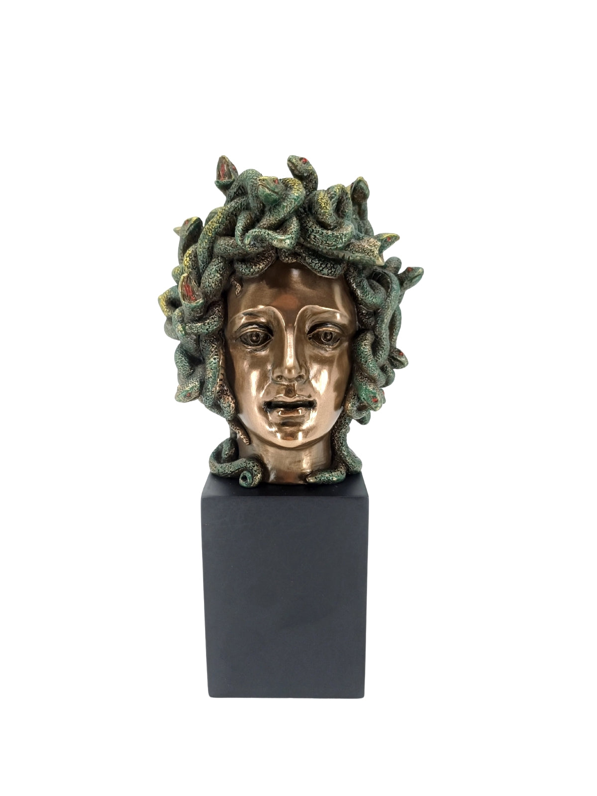 Siyah Kaideli Medusa Büstü Heykel – 21 cm Veronese Design Biblo