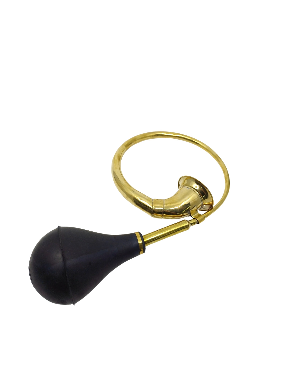 Pirinç Eskitme Retro Korna Dekoratif Obje - 36 cm