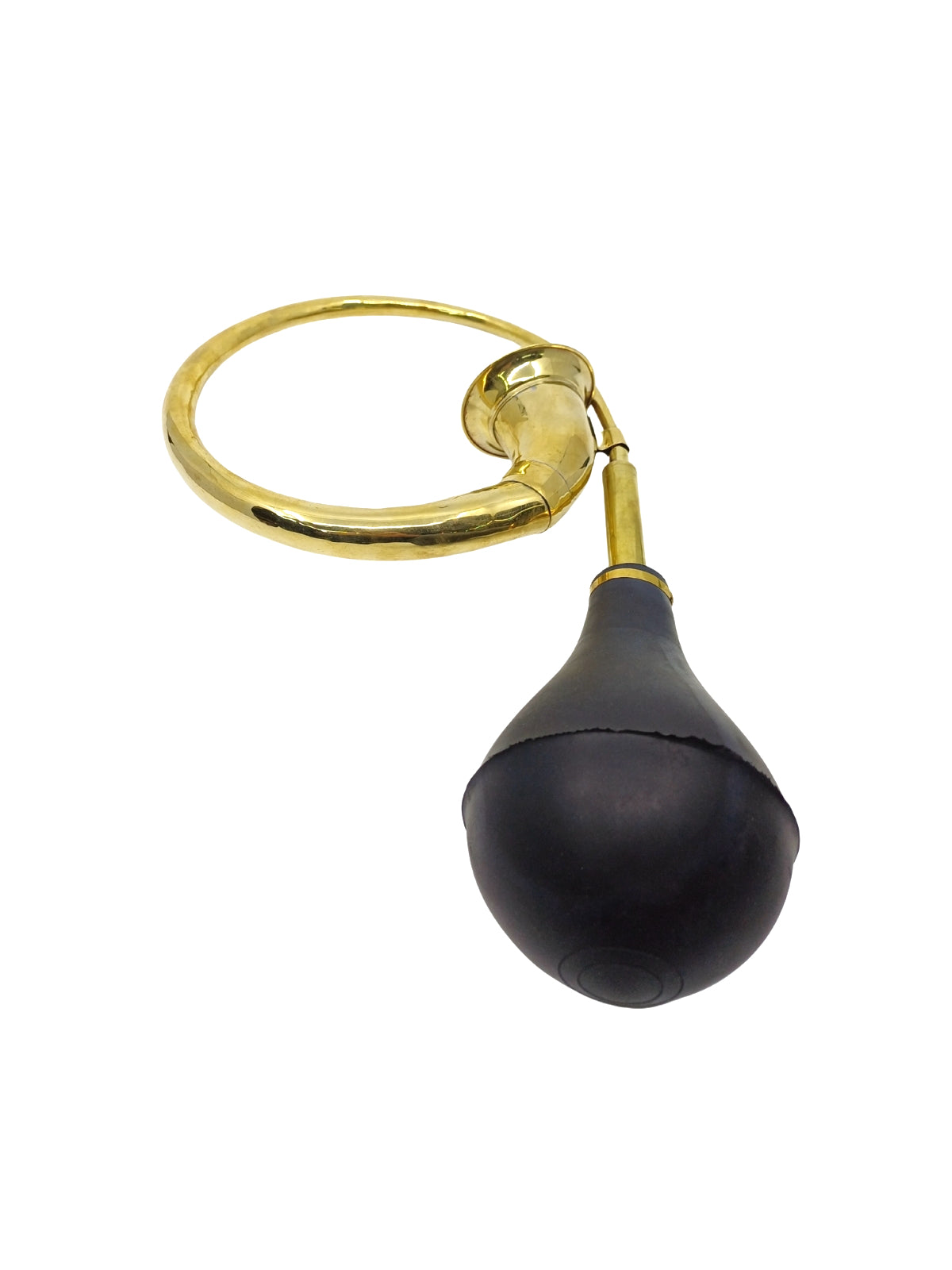 Pirinç Eskitme Retro Korna Dekoratif Obje - 36 cm