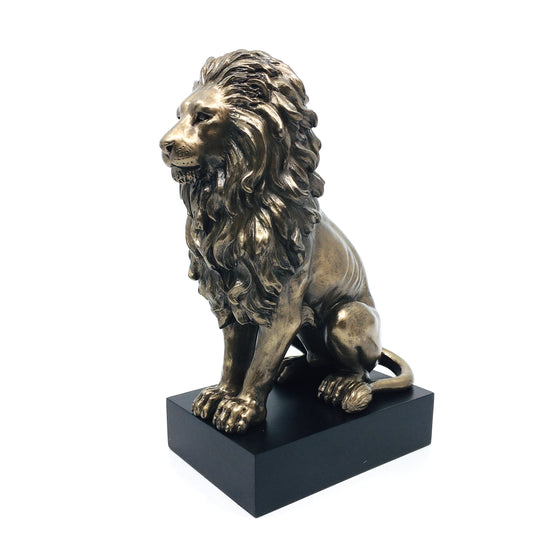 Bronz Kaplama Erkek Aslan Koleksiyonluk Biblo