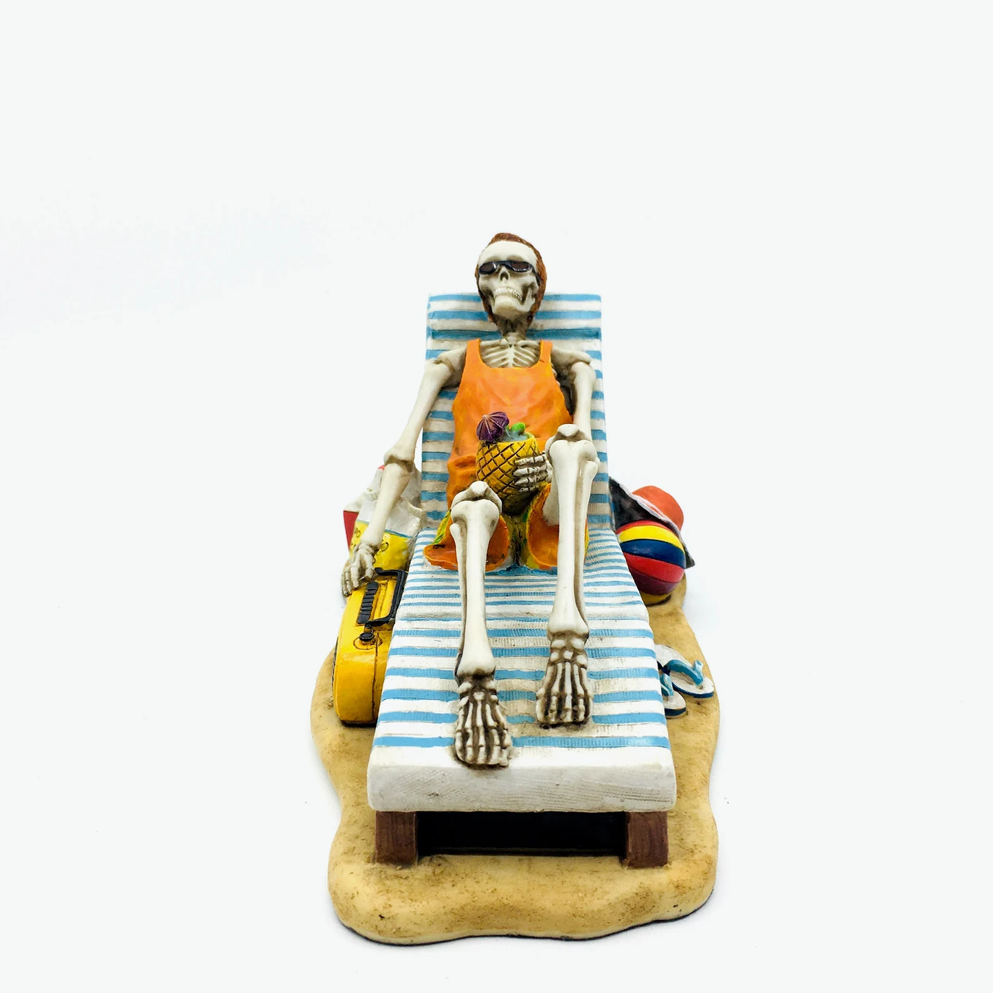 Vacation Loving Summer House Male Skeleton Figurine