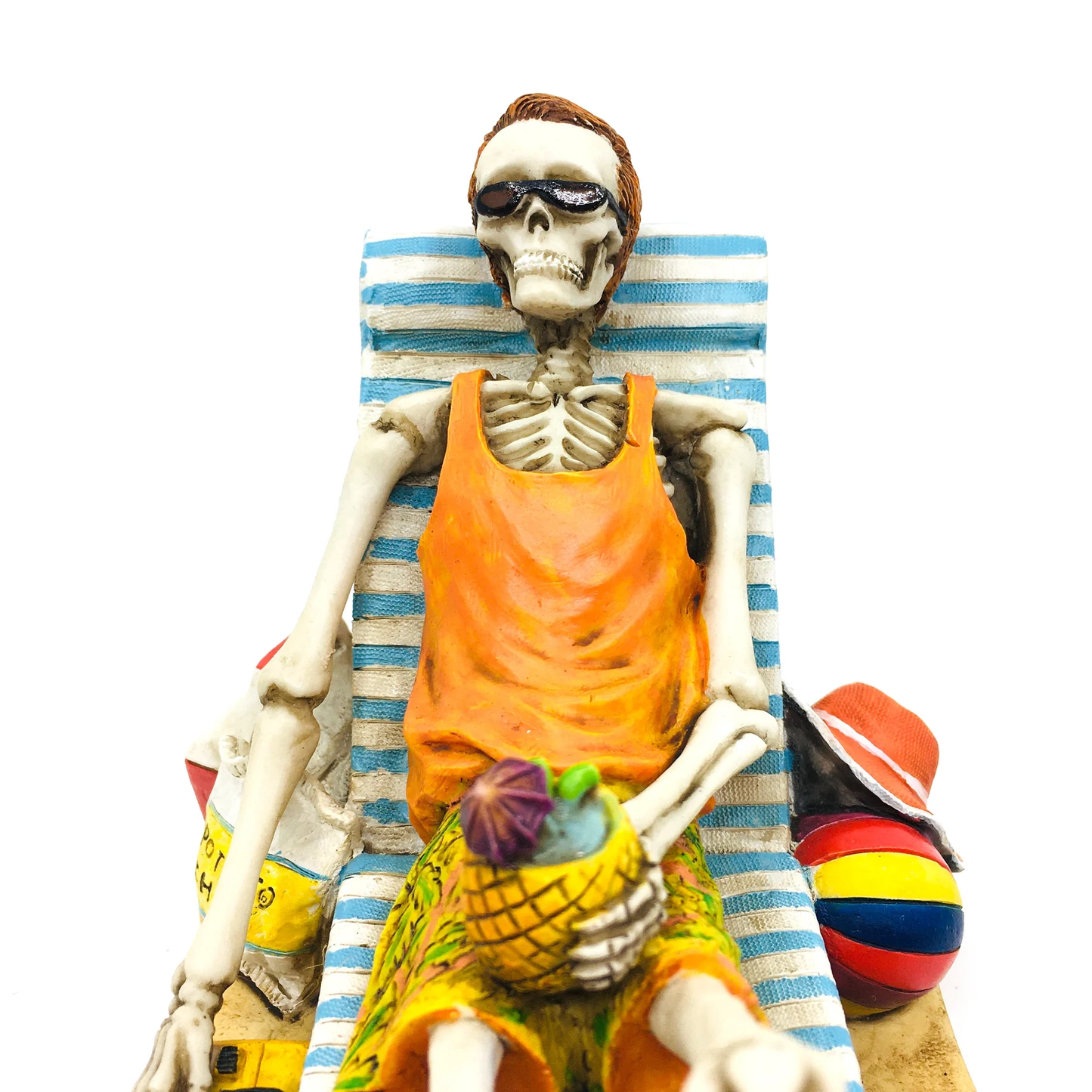 Vacation Loving Summer House Male Skeleton Figurine