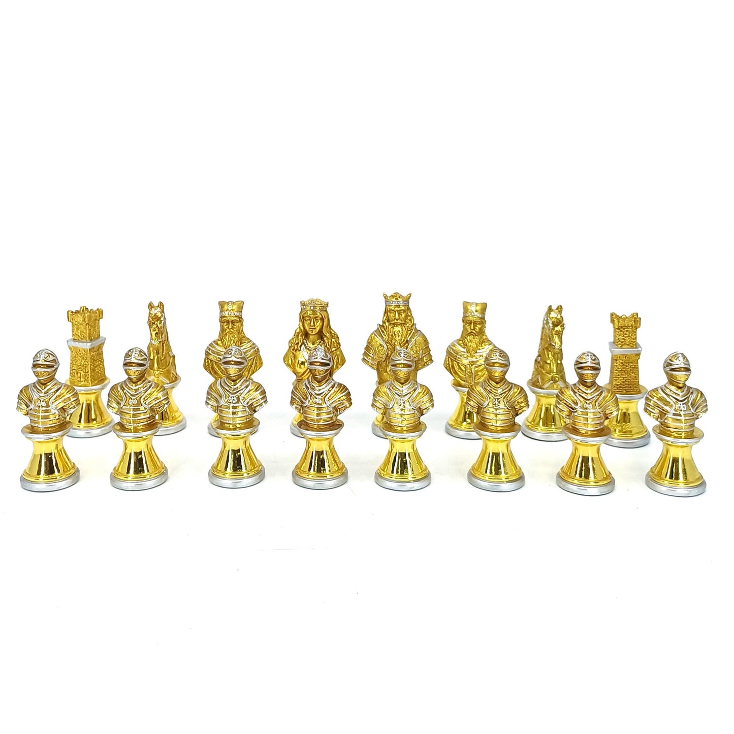 Orta Çağ Temalı Gold Gümüş Metal Satranç Takımı – Veronese Design