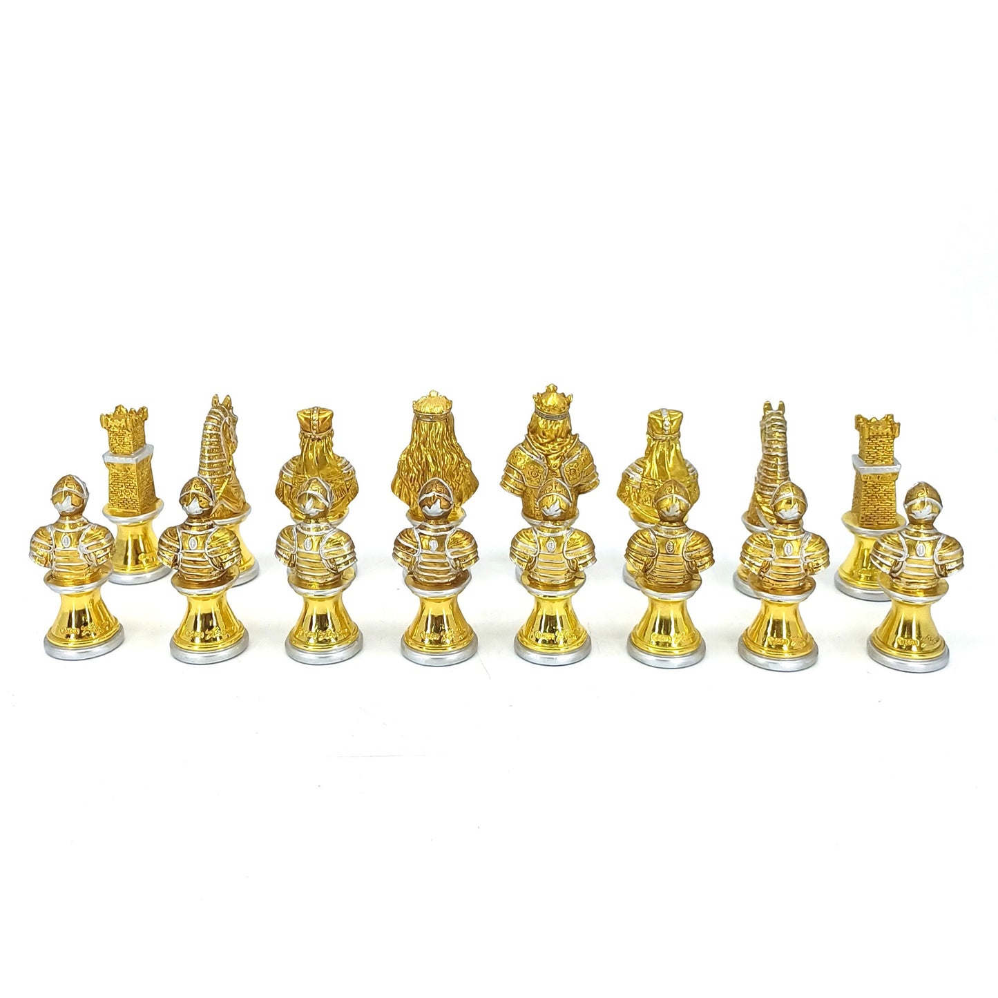 Orta Çağ Temalı Gold Gümüş Metal Satranç Takımı – Veronese Design